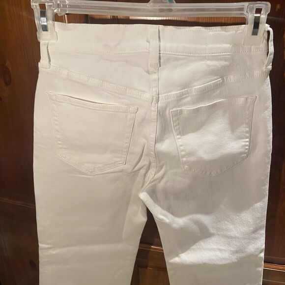 J.CREW Petite High-rise 1996 Kickout Jean Size 25P White Petite Casual Coastal - Picture 7 of 11